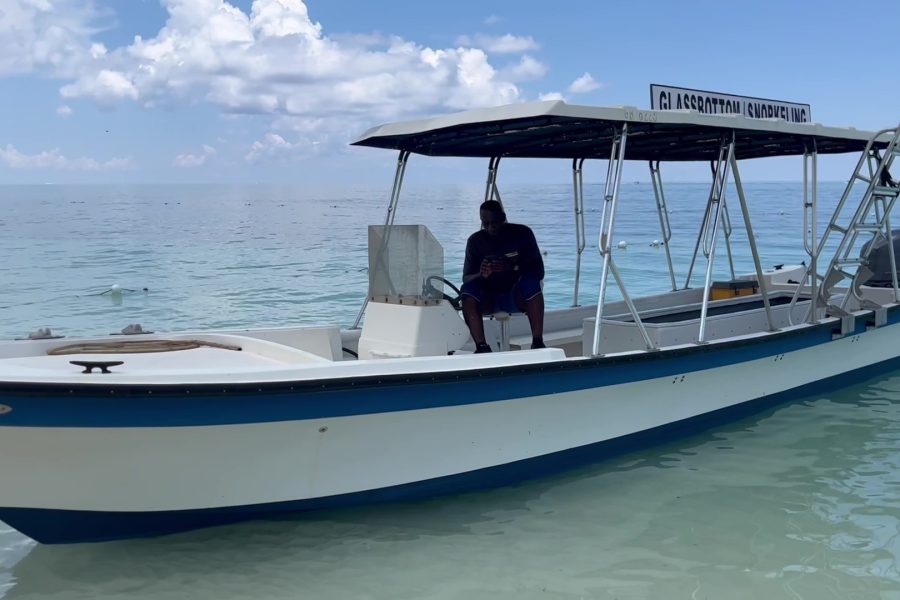 Glass Bottom Boat Tour on Crystal Clear Water with Fun Times H2O Sports (transportation can easily be added…contact us)