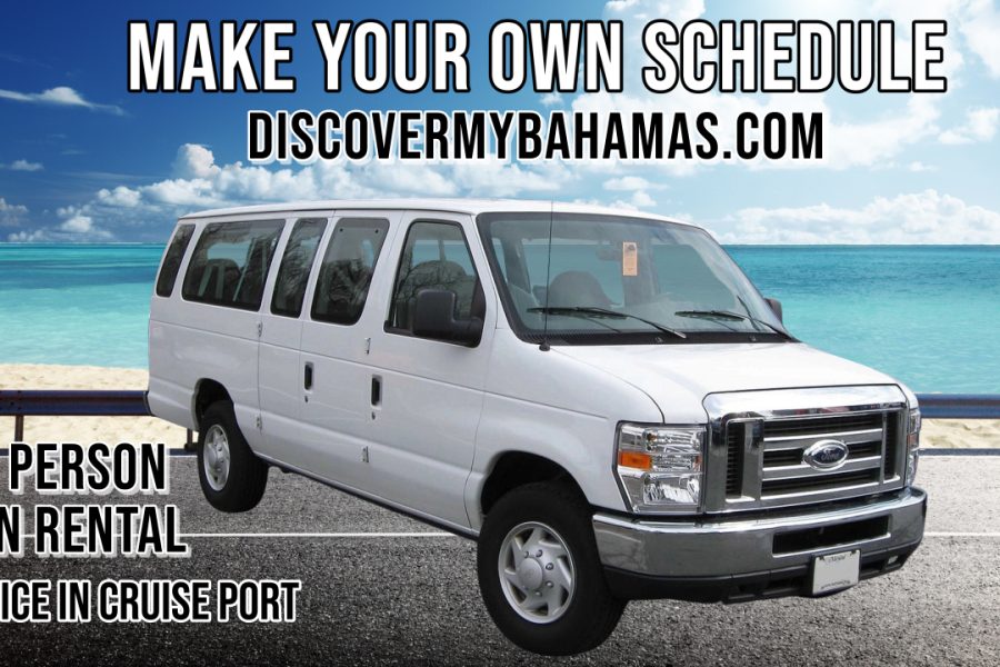 12 PERSON RENTAL VAN – OFFICE LOCATED IN BOTH CRUISE PORTS – ISLAND JEEP & CAR RENTAL