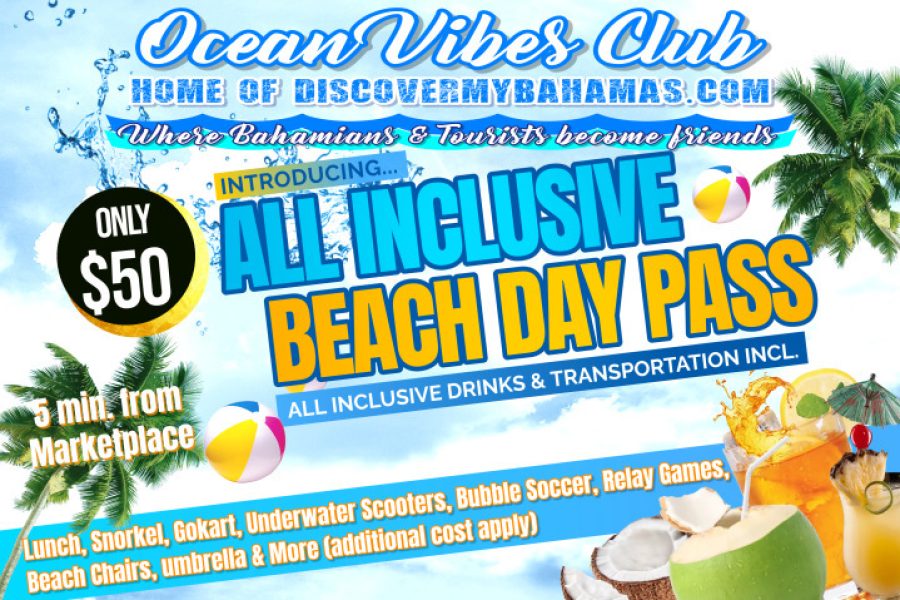 ALL-INCLUSIVE DRINKS & BEACH DAY PASS @ OCEAN VIBES CLUB
